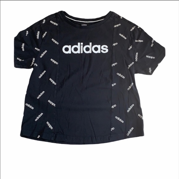 Adidas Logo Crewneck T-Shirt Size XS - Picture 1 of 3